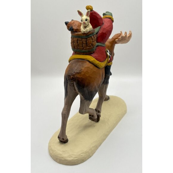 House of Hatten Santas Kingdom Riding Moose Susan M Smith Vintage 1997 REPAIRED - Picture 7 of 11